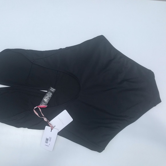 NWT Ted Baker Black Halter Deep V One Piece Swim - Picture 7 of 9